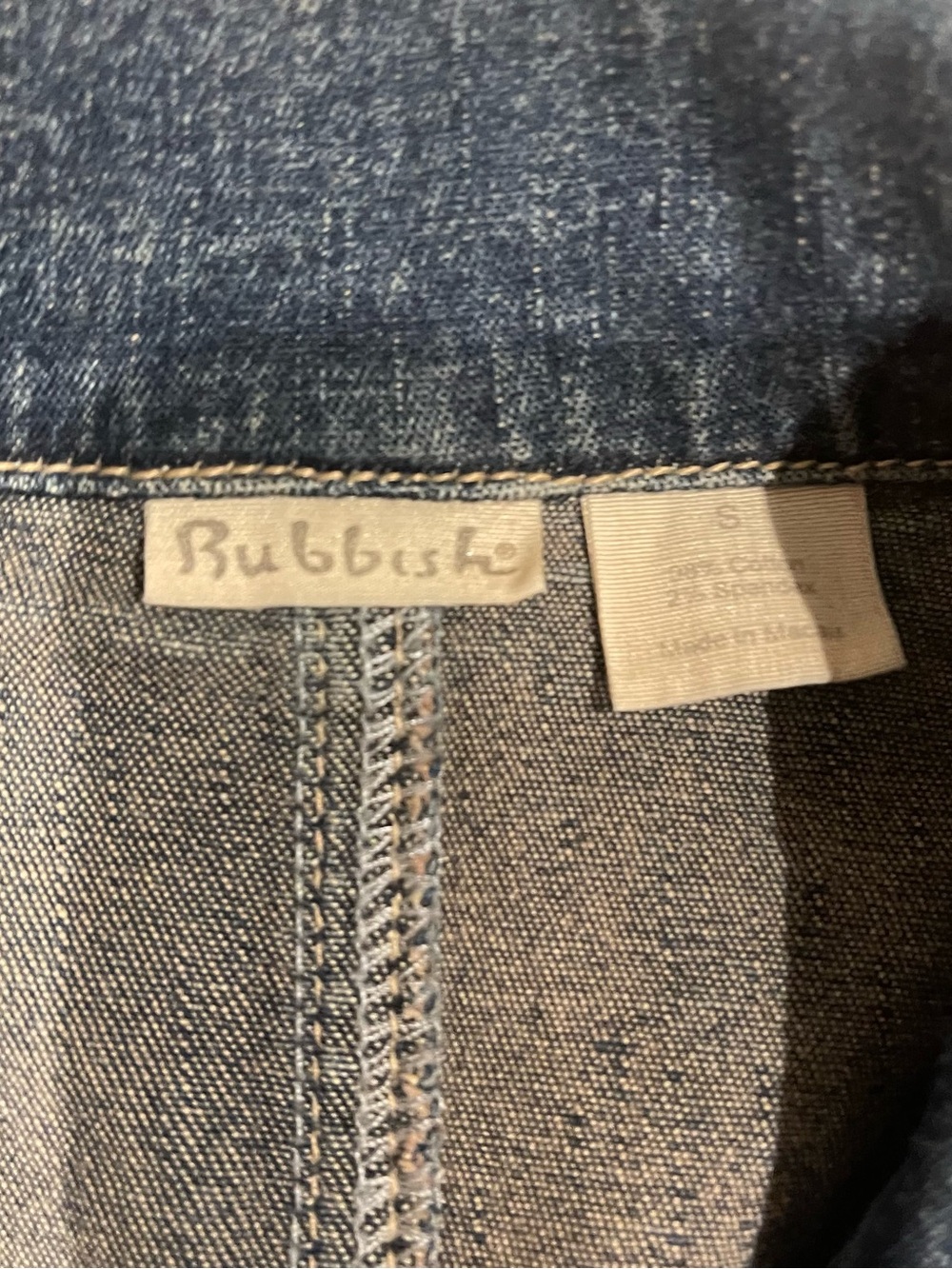 Dark Wash Vintage 2000s longline denim jacket - Picture 6 of 6